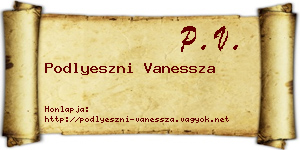 Podlyeszni Vanessza névjegykártya